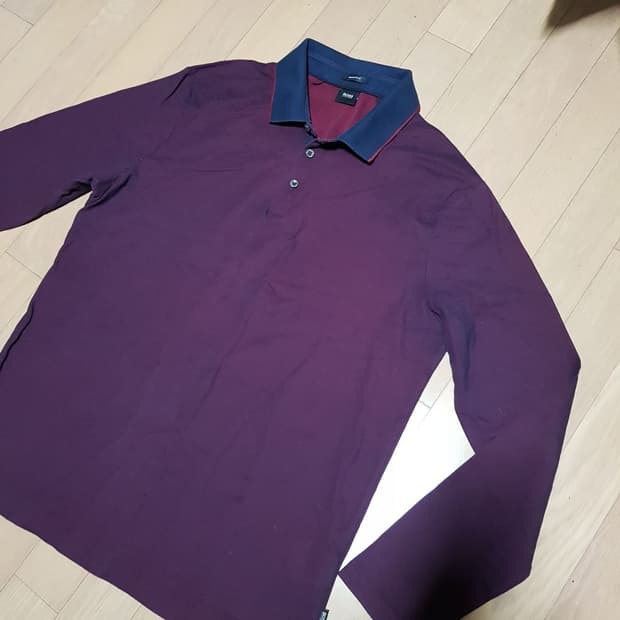 XL / 명품 휴고보스 / 버건디 긴팔셔츠 / 토골