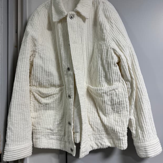 자라 자켓 100사이즈 화이트 골지자켓