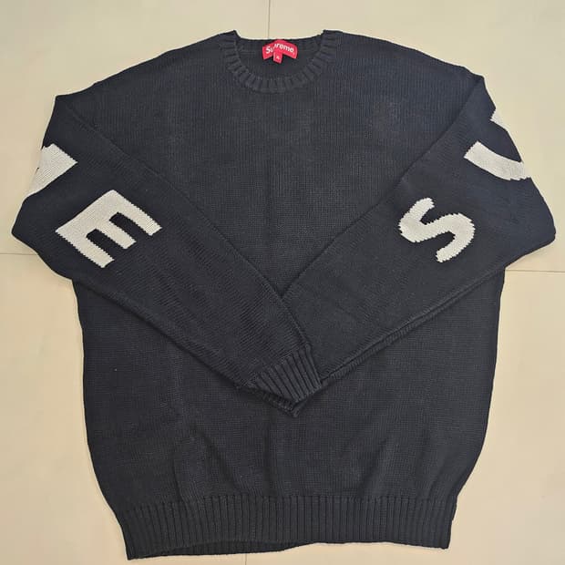 슈프림 백로고 스웨터 XL