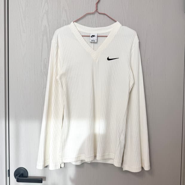 (L) 나이키 브이넥 골지 져지 티셔츠