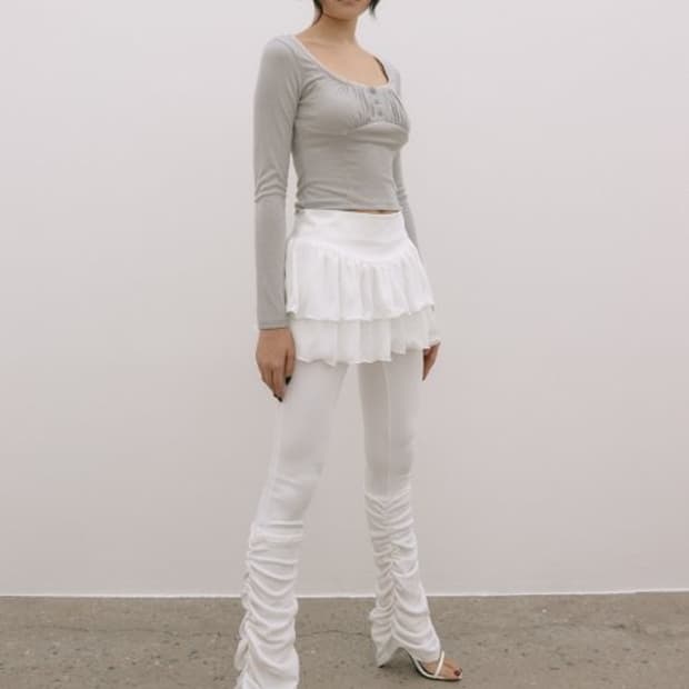 익스파이어드걸 투웨이 레깅스 워머 화이트