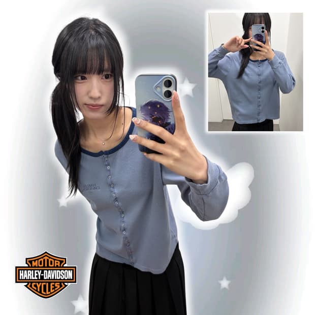 할리데이비슨 스냅 롱슬리브