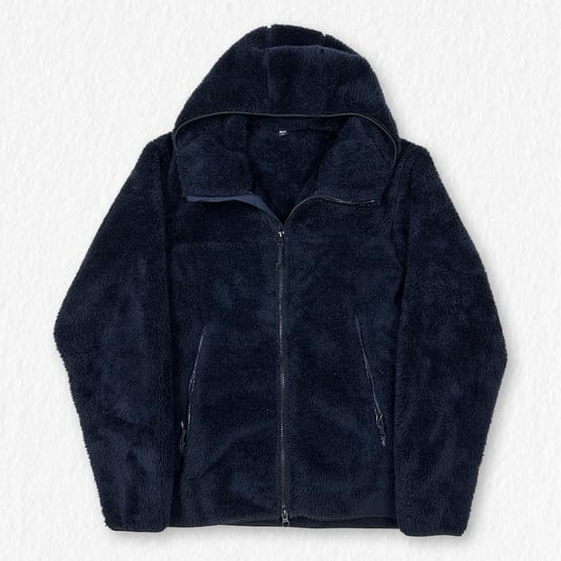 유니클로 플리스 후드집업