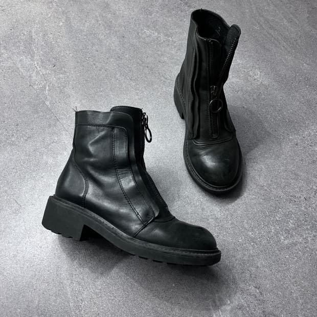 Ash 아쉬 프론트 지퍼 레더 부츠