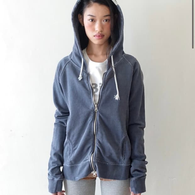 washed lily hoodie (purple blue)