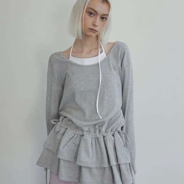 (원가 4.6) 렌세 Frill Layered Long Sleeve