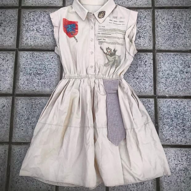 Academia Tie Shirt Dress