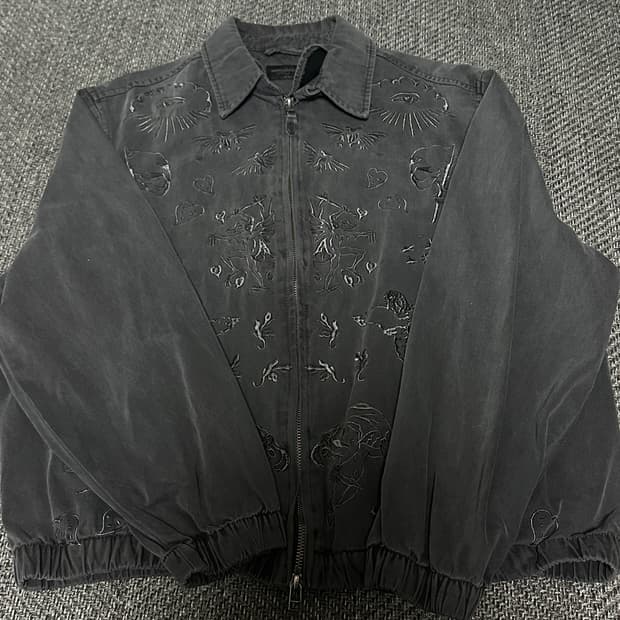 [M사이즈] 나이스고스트클럽 타투 해링턴 자켓