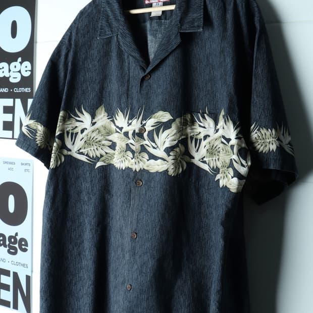 (3XL-4XL) 반팔셔츠 남방 90s 년대 USA 네이비-H35049