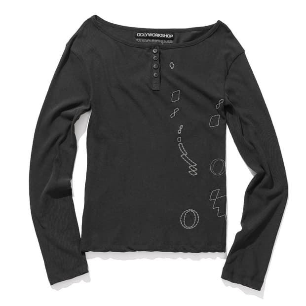 오들리 워크 샵 Stitch Henley Tee