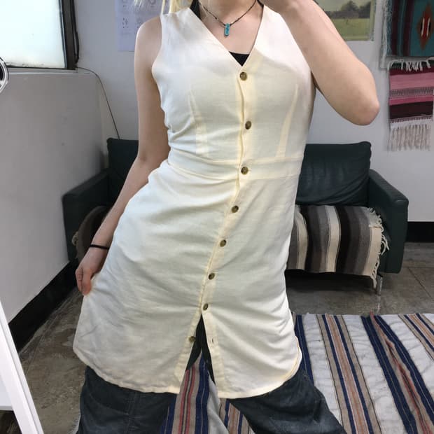 투티/0225 J.Crew 민소매 린넨 원피스