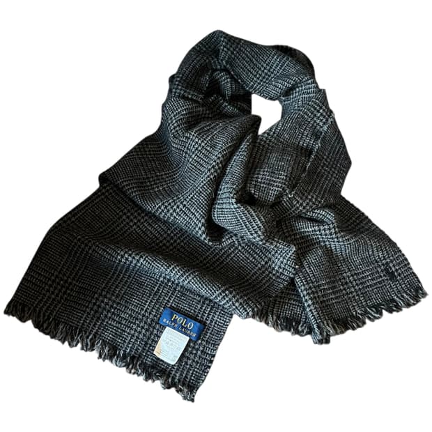 폴로 랄프로렌 하운드 체크 울 머플러