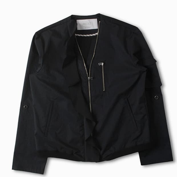 RUXE DE'VANCE 폴리 타슬란 플라운스 자켓