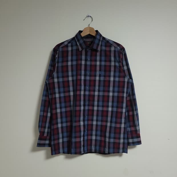 (100) DAKS 닥스 체크 긴팔 셔츠 남방