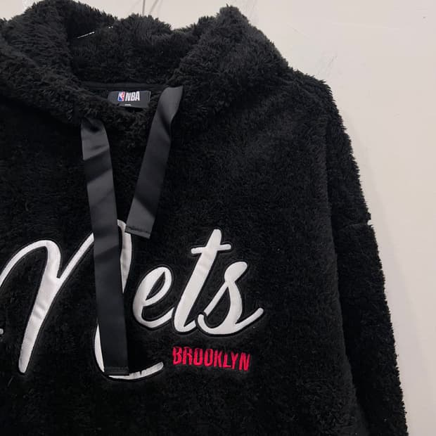 NBA 오리지널 브루클린 네츠 팀로고 플리스 후드티