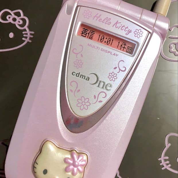 고전 키티 산요 핑크 일본 모형폰 y2k 갸루폰 목업폰 산리오 히메갸루