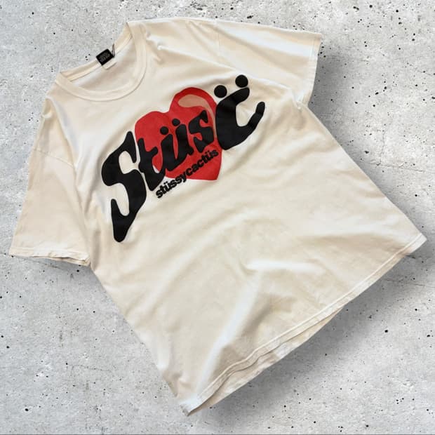 [XL] 스투시 x CPFM 반팔 티셔츠 화이트 C433