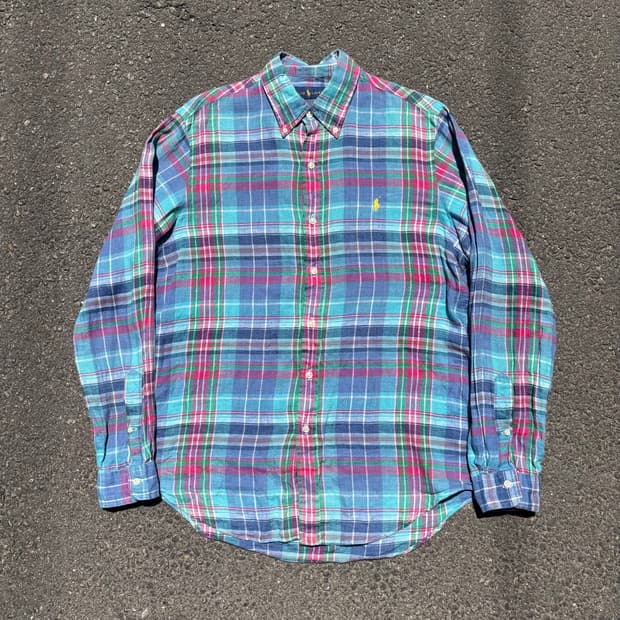 폴로 랄프로렌 린넨 체크 셔츠