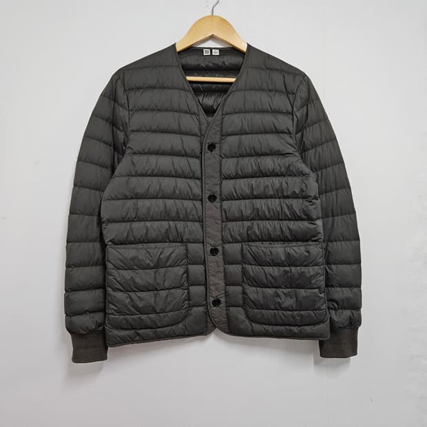 유니클로 U 경량패딩 올리브 M