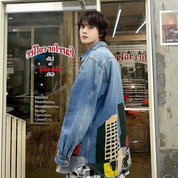 로에베 ken price LA 데님 자켓