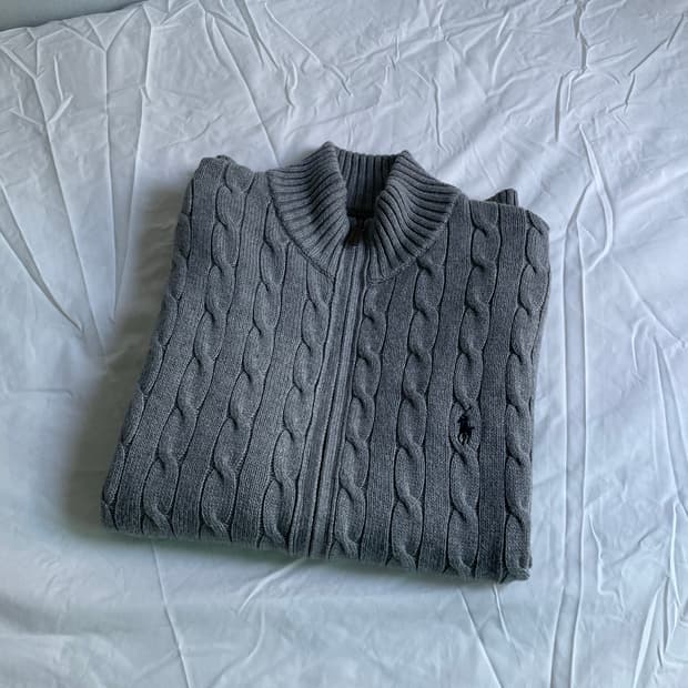 폴로 랄프로렌 니트 풀집업 XL