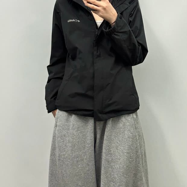 컬럼비아 블랙 윈드 바람막이 자켓