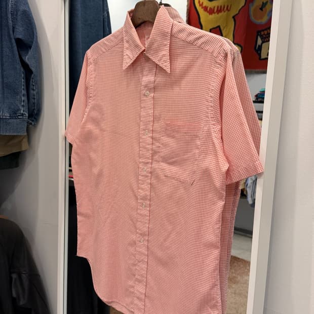 90s Brooks Brothers 브룩스 브라더스 체크 반팔 셔츠