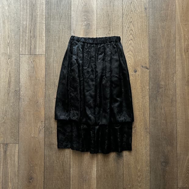 Floral Jacquard Layer Volume Skirt