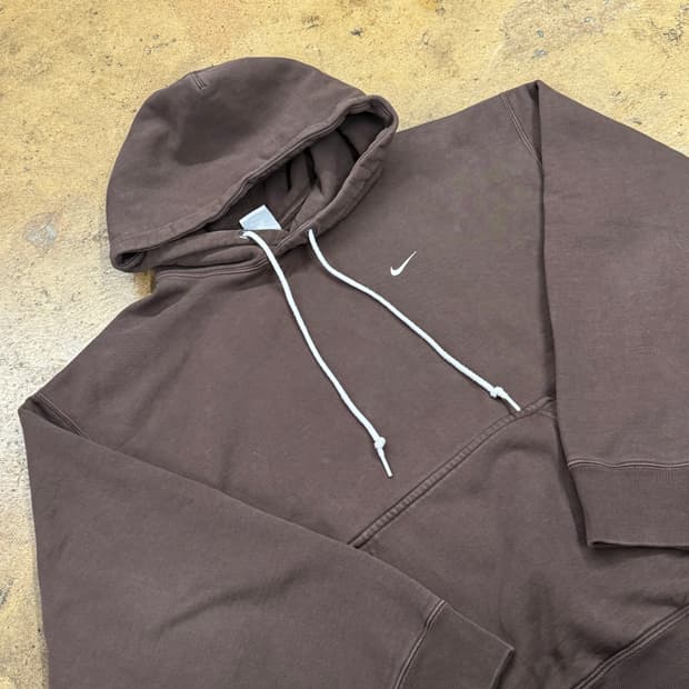 [정품/XL] 나이키 스우시 브라운 후드티 nrg b15