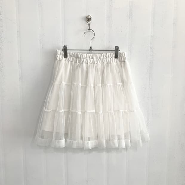 White Tiered Tutu Skirt