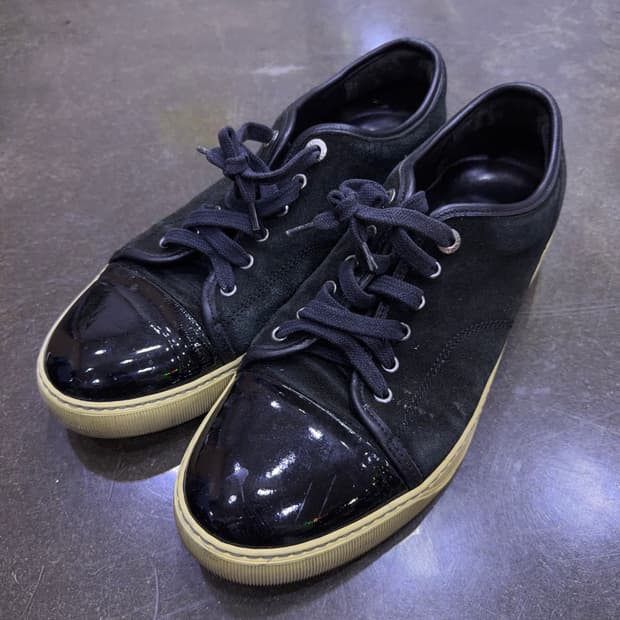 랑방 벨루어 스웨이드 레더 블랙 스니커즈 8 (270)