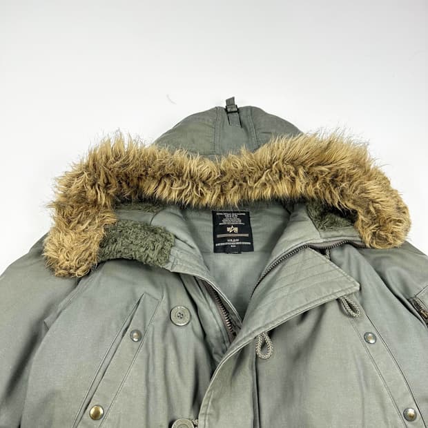 알파인더스트리 N3B 카키 사파리 점퍼 자켓 (M)