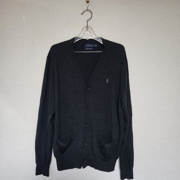 폴로랄프로렌 브이넥 울 가디건 남M