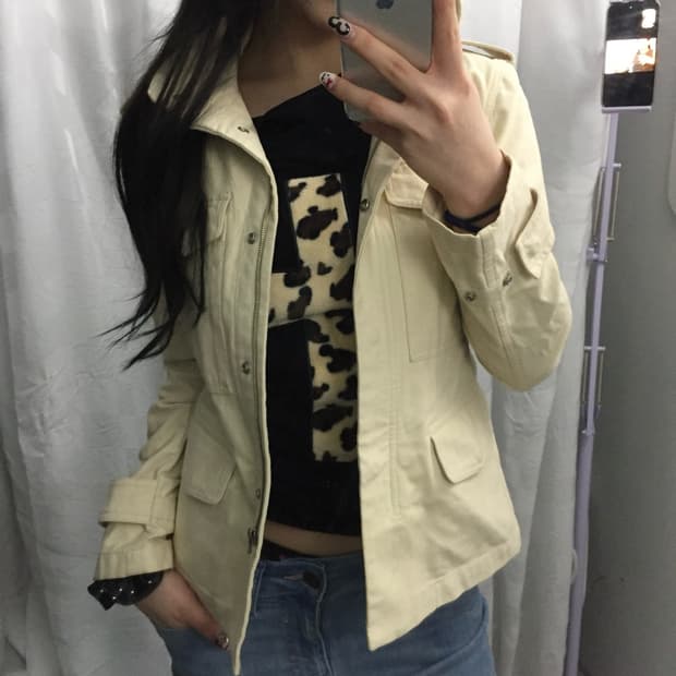 DKNY 도나카란 모리걸 레몬 코튼 자켓