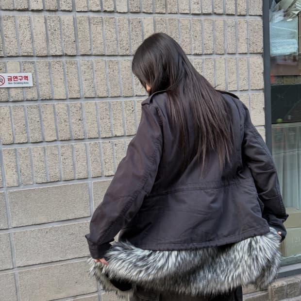 미하라 야스히로 퍼 디테일 자켓