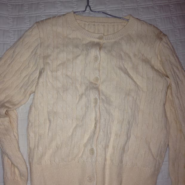 슬리밍 케이블 니트 가디건