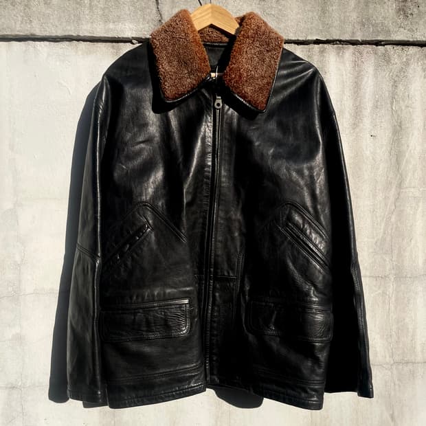 Made in Italy vintage lambskin leather j