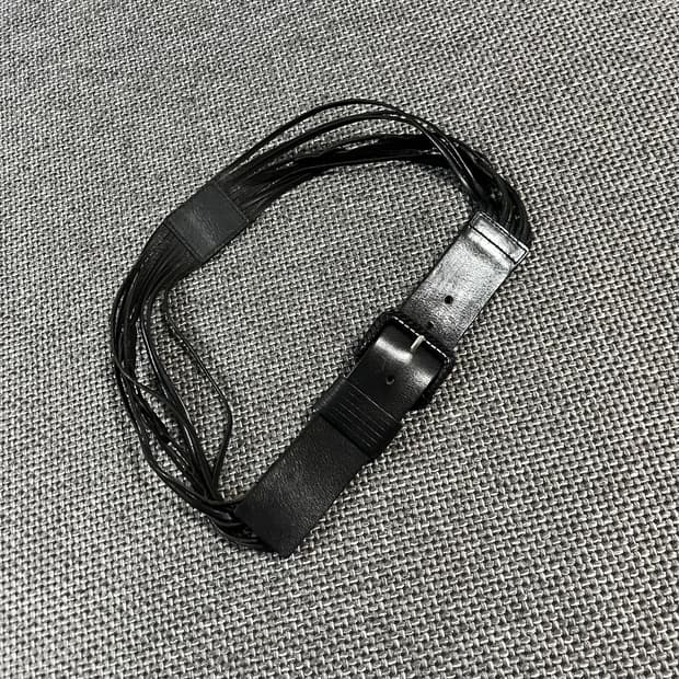 빈티지 소가죽 벨트 개추 블랙