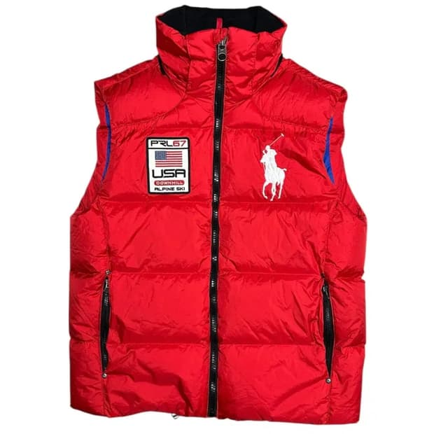 폴로 빅포니 성조기 조끼패딩