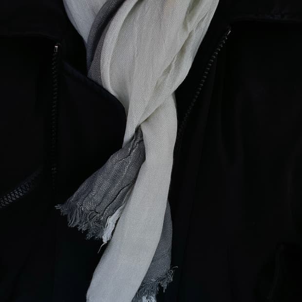 빈티지 투톤 크링클 머플러 (새상품)