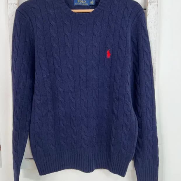 [제니,폴로랄프로렌] 정가22만원, 폴로 남녀공용 캐시미어 케이블 니트