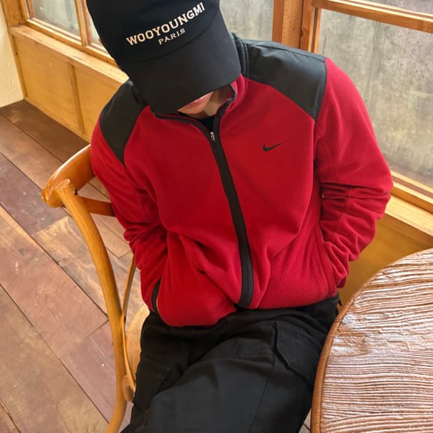 나이키 레드 후리스 