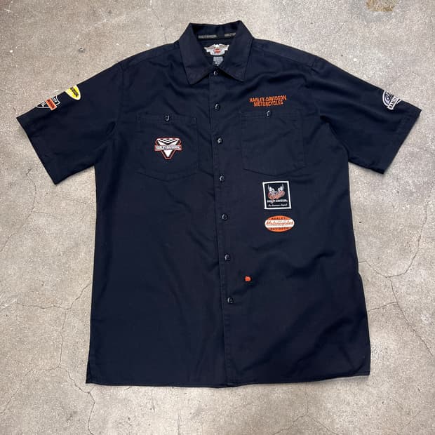 00’s 할리데이비슨 와펜 커스텀 셔츠