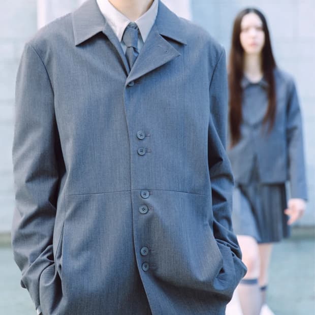할로미늄 그레이 자켓 팬츠 블레이저 셋업