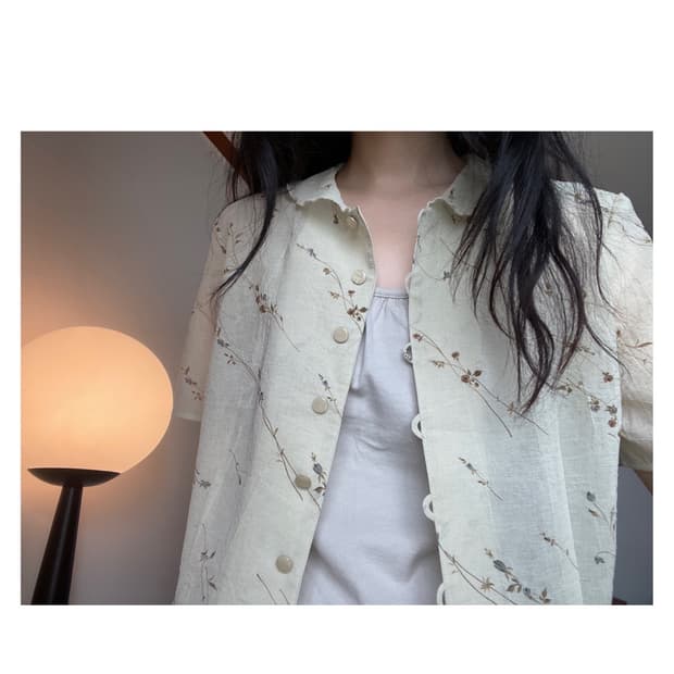flower patterned blouse