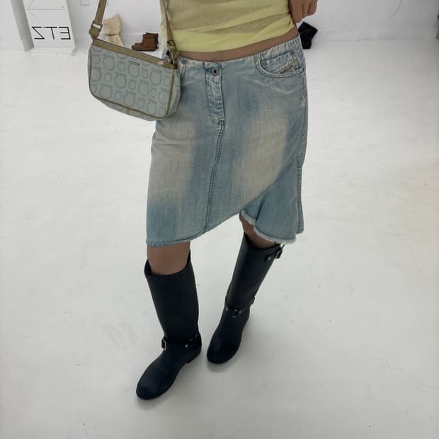 Diesel denim mid skirt