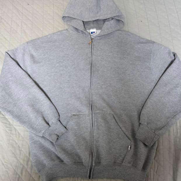 [XL] 90s 빈티지 러셀 애슬레틱 후드집업 라이트 그레이
