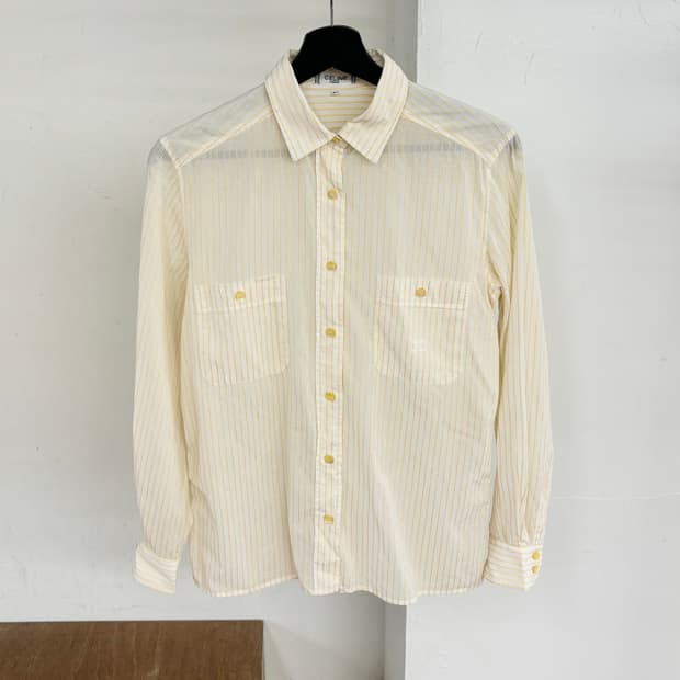 셀린느 옐로우 스트라이프 셔츠