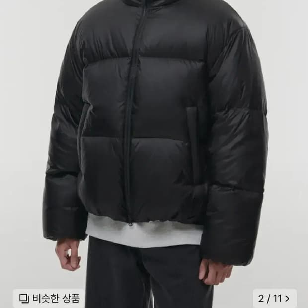 무신사 스탠다드 립스탑 숏패딩 xl