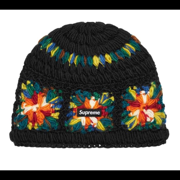 슈프림 크로셰 비니 블랙 25ss